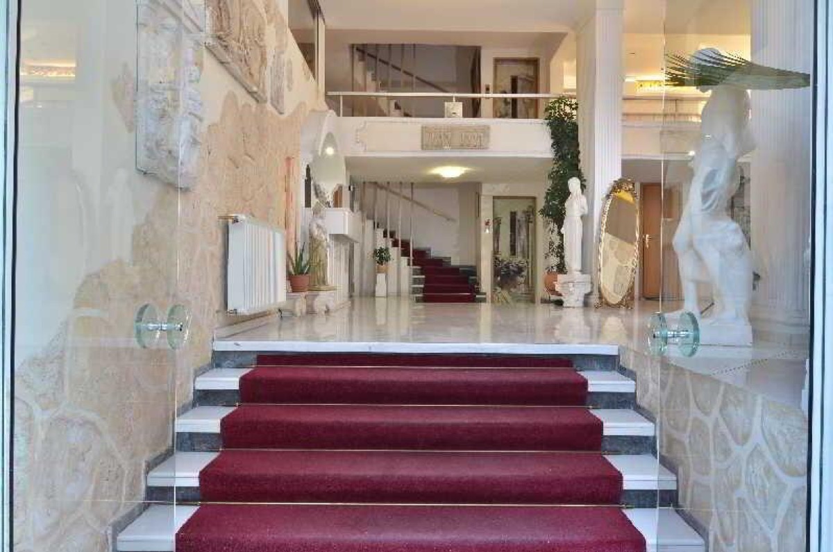 Hotel lobby entrance